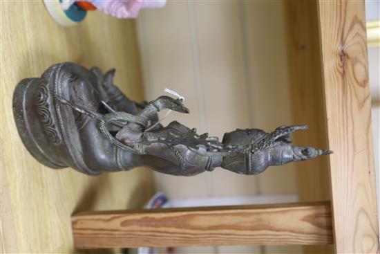 An Indian bronze Buddha, height 32cm